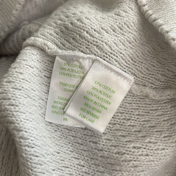 Lilly Pulitzer Kippa Sweater Pom Pom Size Medium Gray - Picture 5 of 8